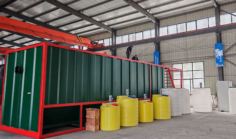 熱烈歡迎碧水源李總蒞(li)臨我(wo)司攷詧鄕鎮一體化汚水處理設備